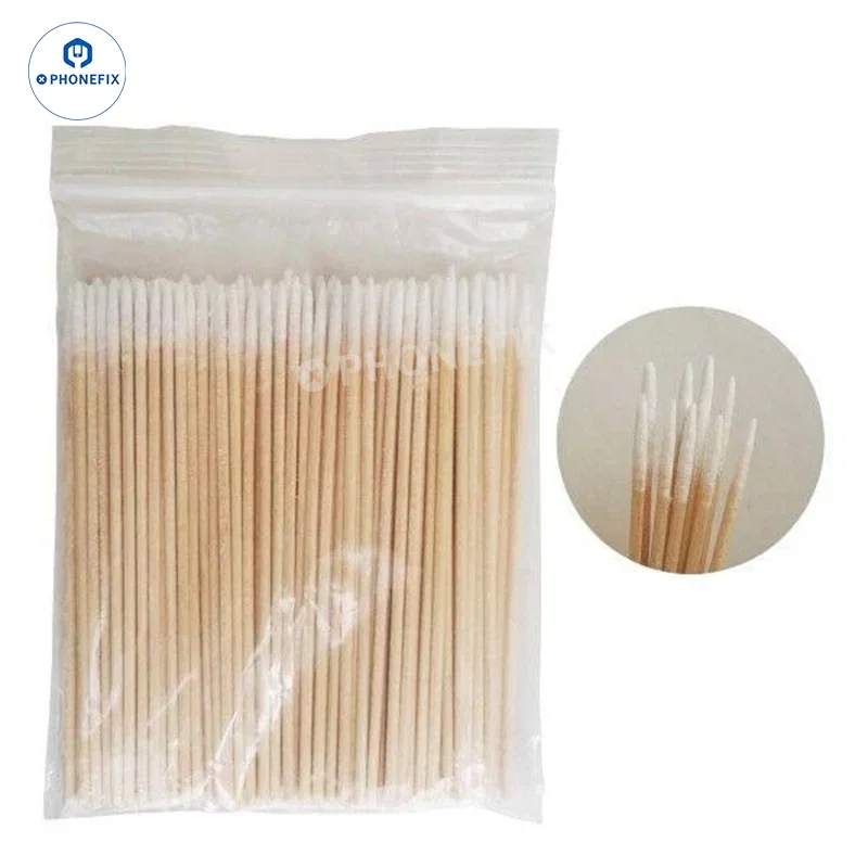 Dustless Wood Cotton Swab Clean Sticks for Cleaning Small Gap in Phone - Image 4