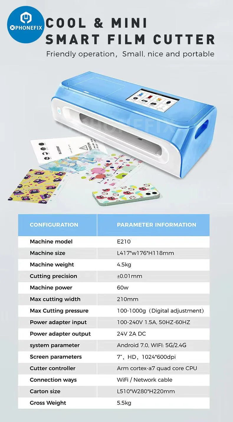 E210 Unlimited Film Cutting Machine Screen Protector Cutter - Image 12