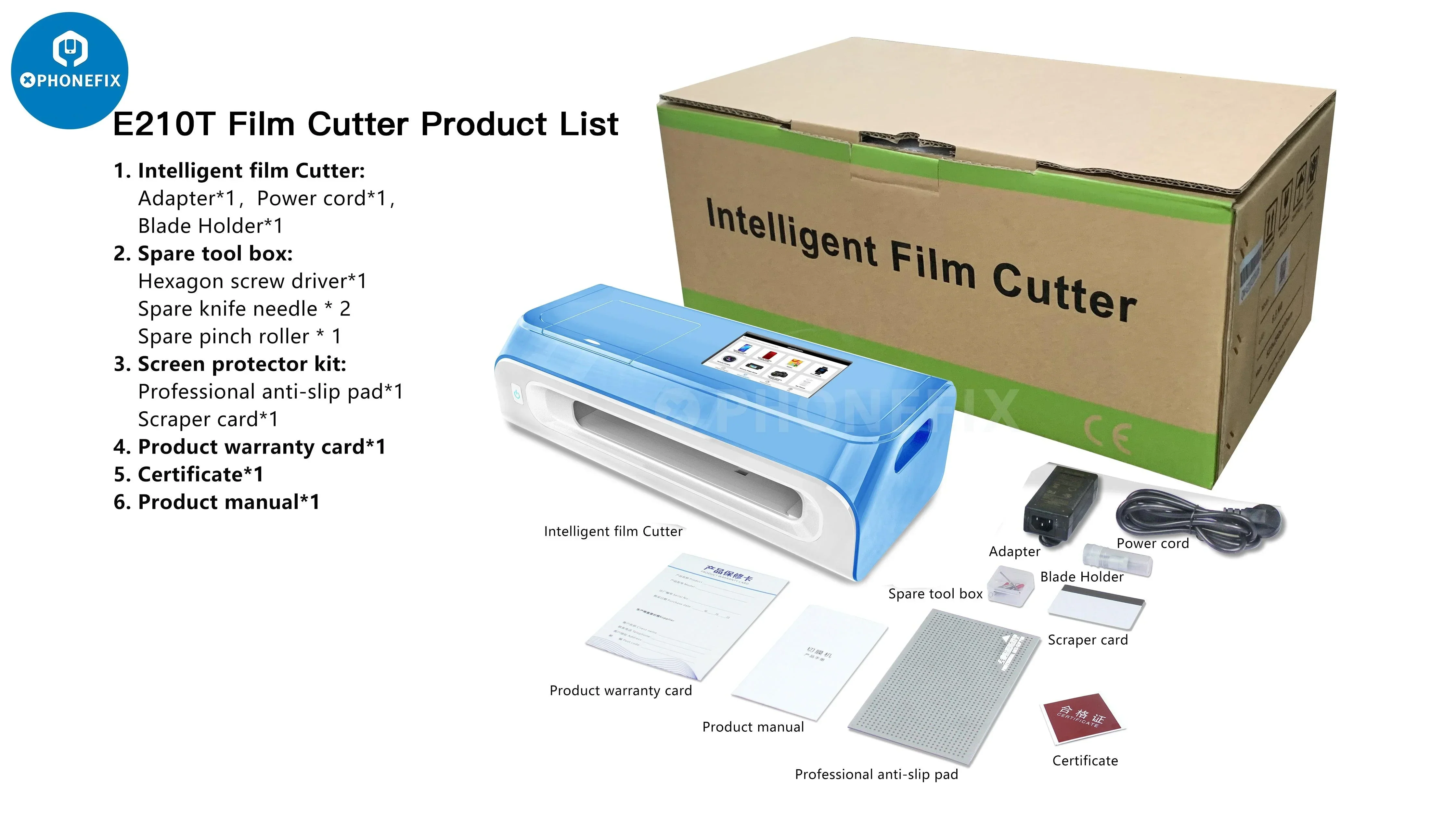 E210 Unlimited Film Cutting Machine Screen Protector Cutter - Image 13