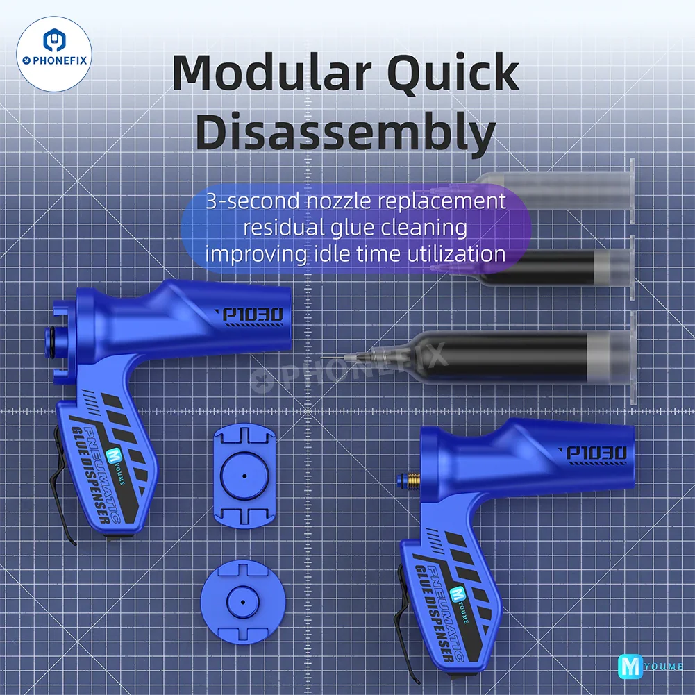Electric Pneumatic Glue Gun Dual Grip Paste Dispenser for Phone Repair - Image 3