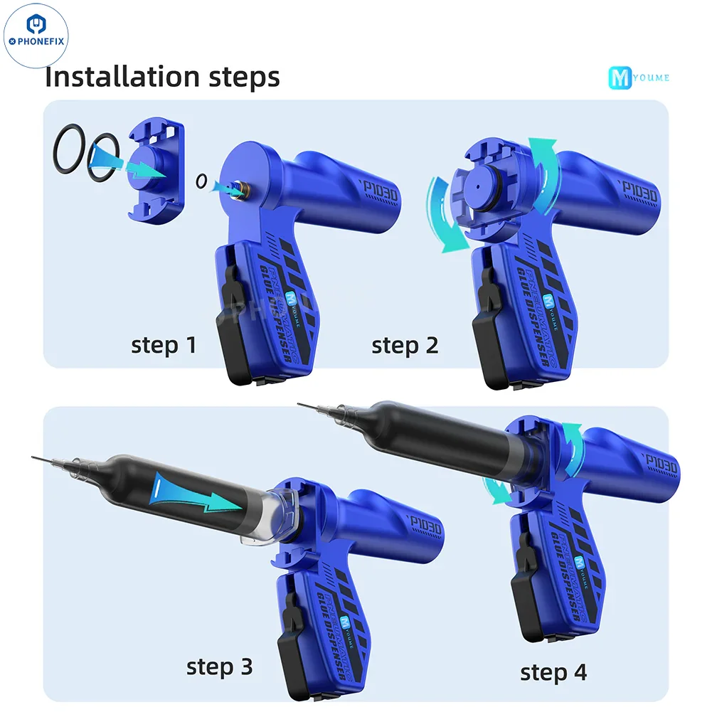 Electric Pneumatic Glue Gun Dual Grip Paste Dispenser for Phone Repair - Image 6