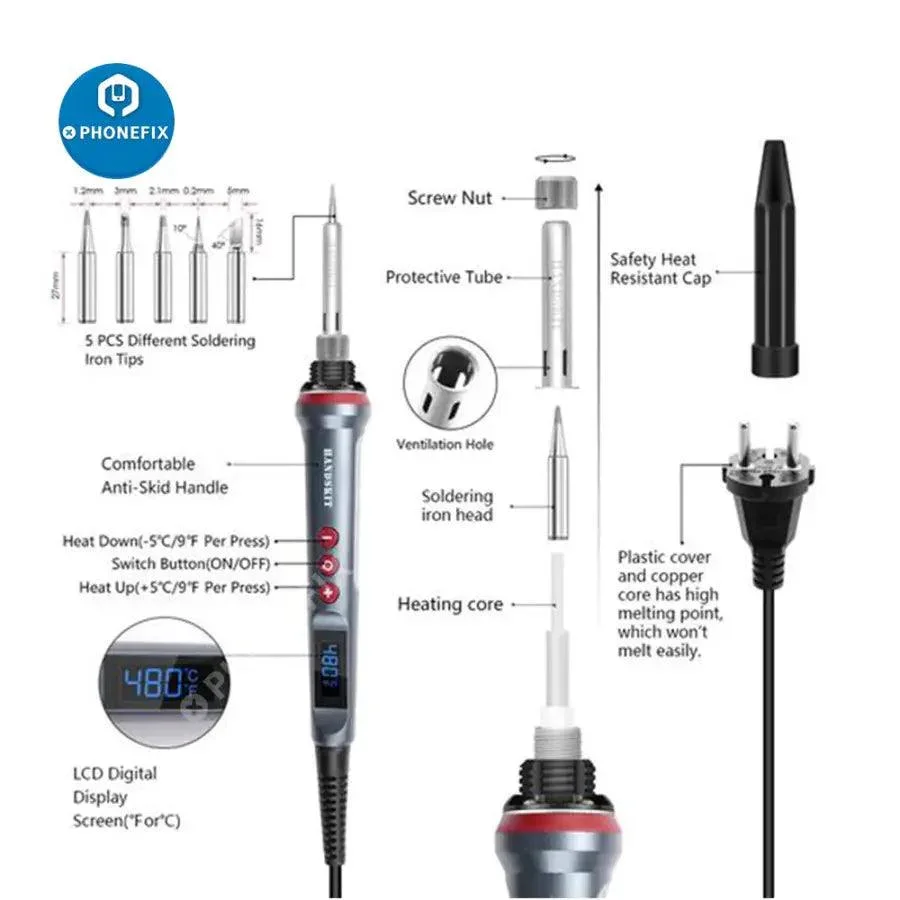 Electric Soldering Iron 90W Adjsutable Temperature Welding Tools - Image 4