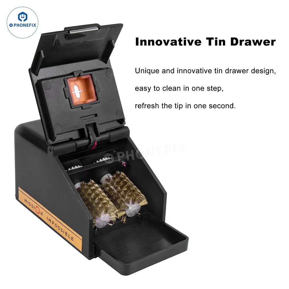 Electric Soldering Tip Cleaner Automatic Cleaning Iron Head Tin Paste - Image 2