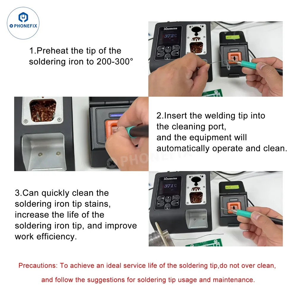 Electric Soldering Tip Cleaner Automatic Cleaning Iron Head Tin Paste - Image 3