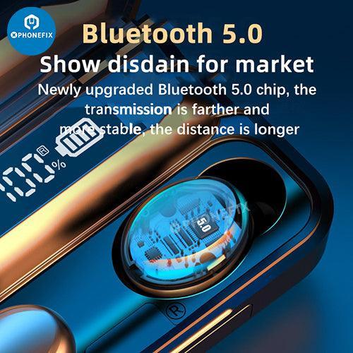 F9-5C Wireless Bluetooth Earphones Noise Reduction Earbuds With LED - Image 4