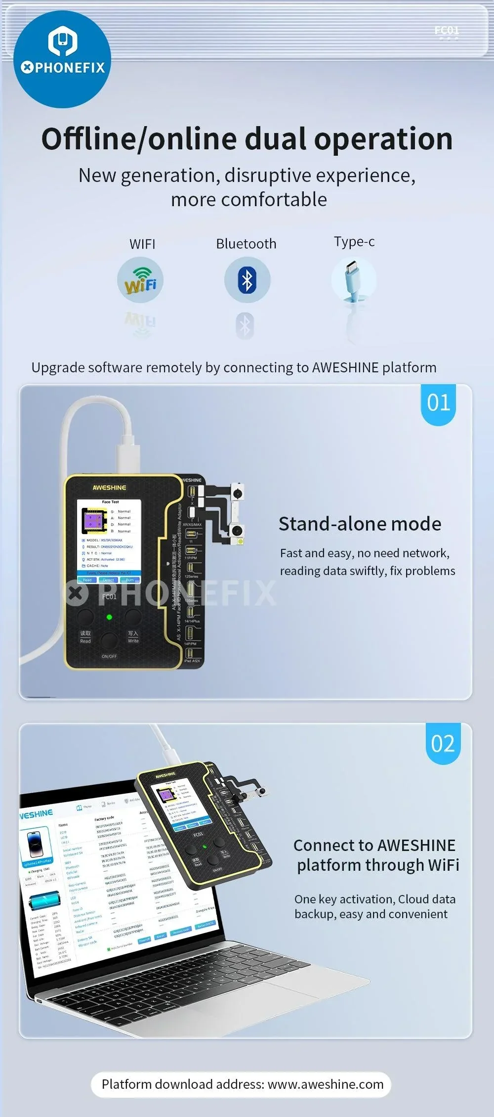 FC01 Face ID Dot Matrix Battery Activation Programmer For iPhone - Image 15