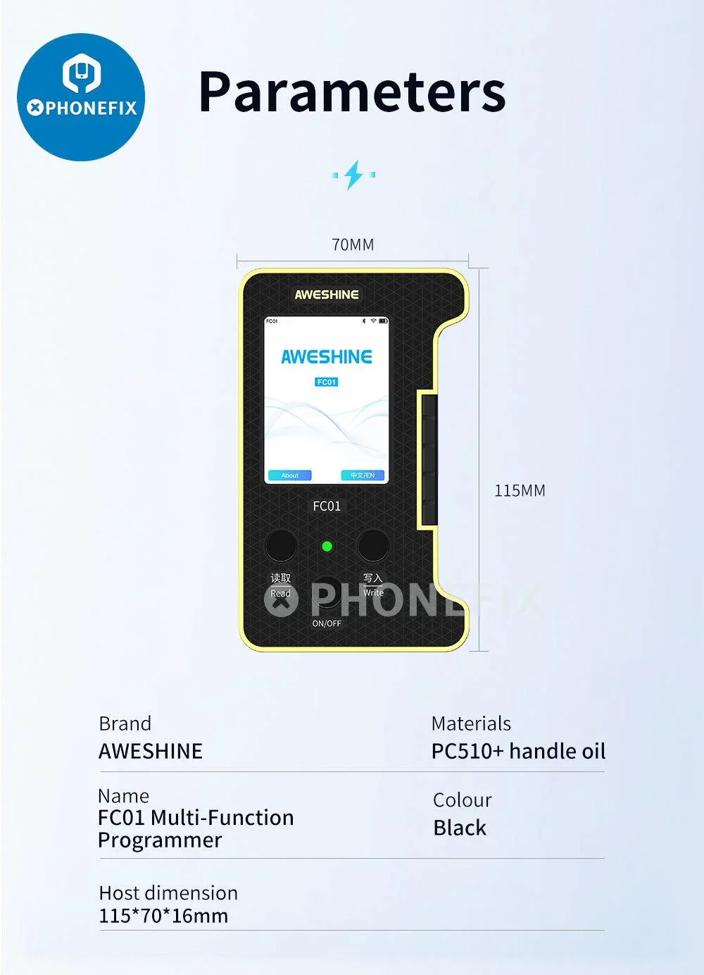 FC01 Face ID Dot Matrix Battery Activation Programmer For iPhone - Image 18