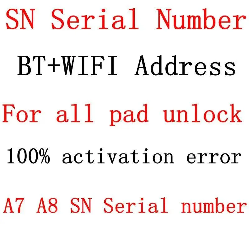 Fix iPad Activation Error Unlock Serial Number SN With BT WF Address - Image 6