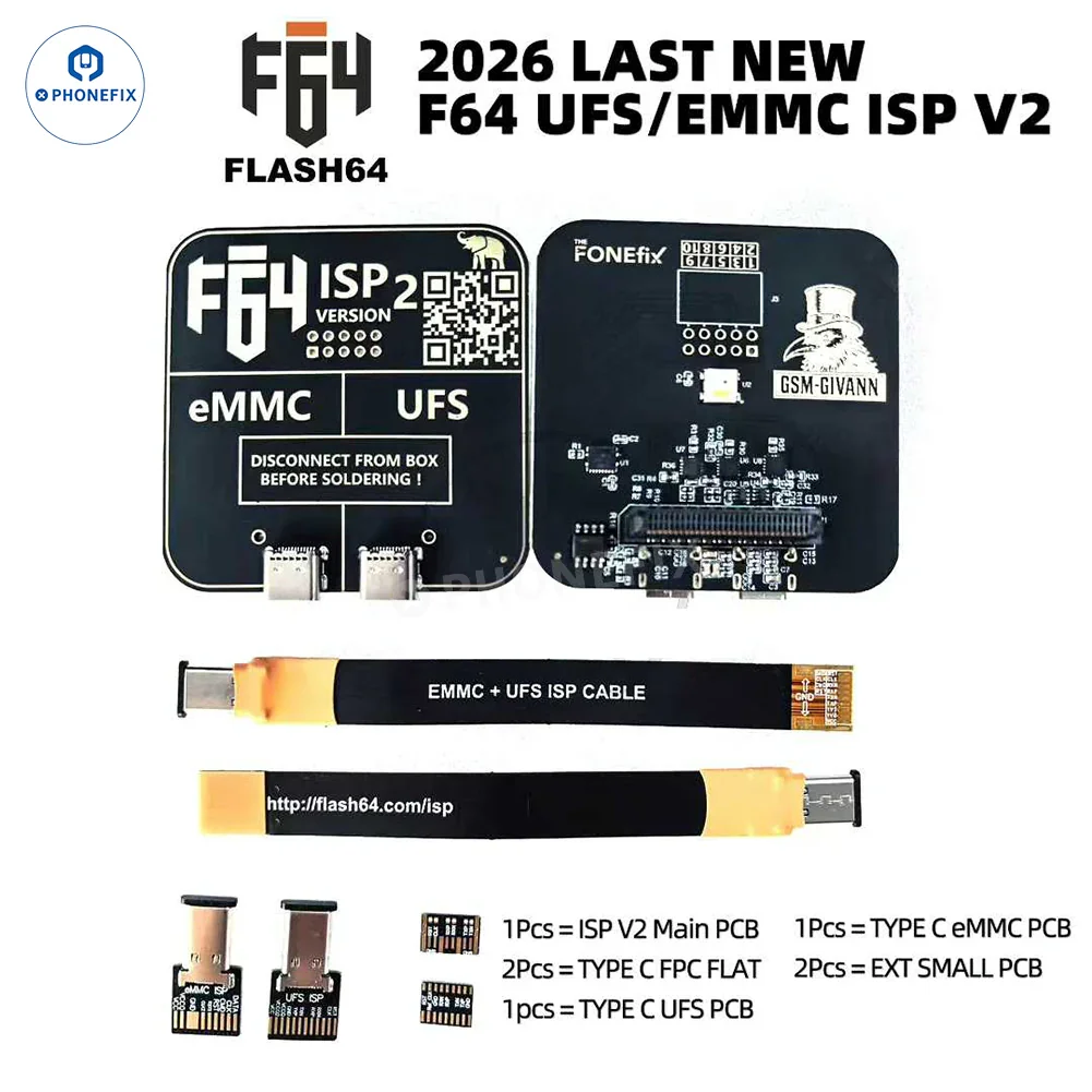 Flash F64 Ultra NAND Programmer for UFS eMMC MicroSD Nano Memory Card - Image 2