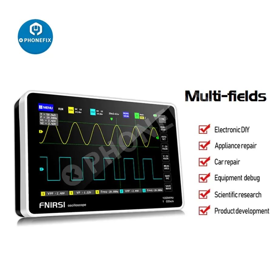 FNIRSI-1013D Digital Tablet Oscilloscope With Mini Dual Channel - Image 9