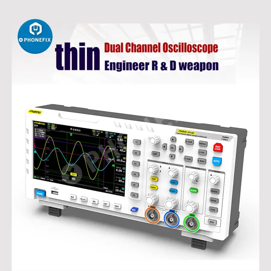 FNIRSI-1014D Digital Oscilloscope Dual Channel Input Signal Generator - Image 5