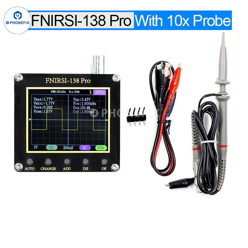 FNIRSI 138PRO Mini Digital Handheld Oscilloscope With 10x Probe - Image 2