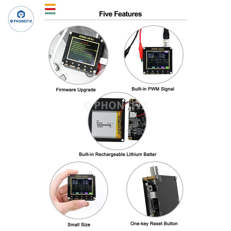FNIRSI 138PRO Mini Digital Handheld Oscilloscope With 10x Probe - Image 9