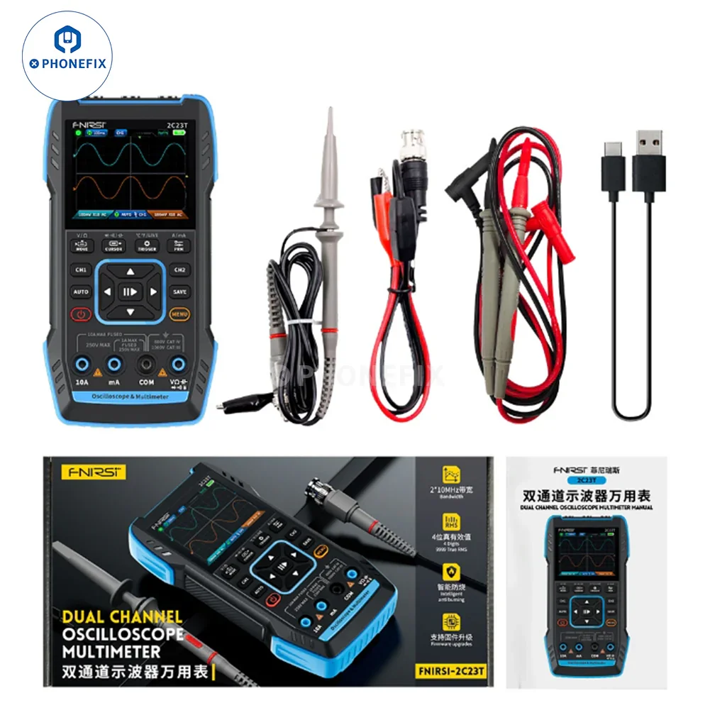 FNIRSI 2C23T 2C53T Portable Digital Multimeter 3 In 1 Signal Generator - Image 10