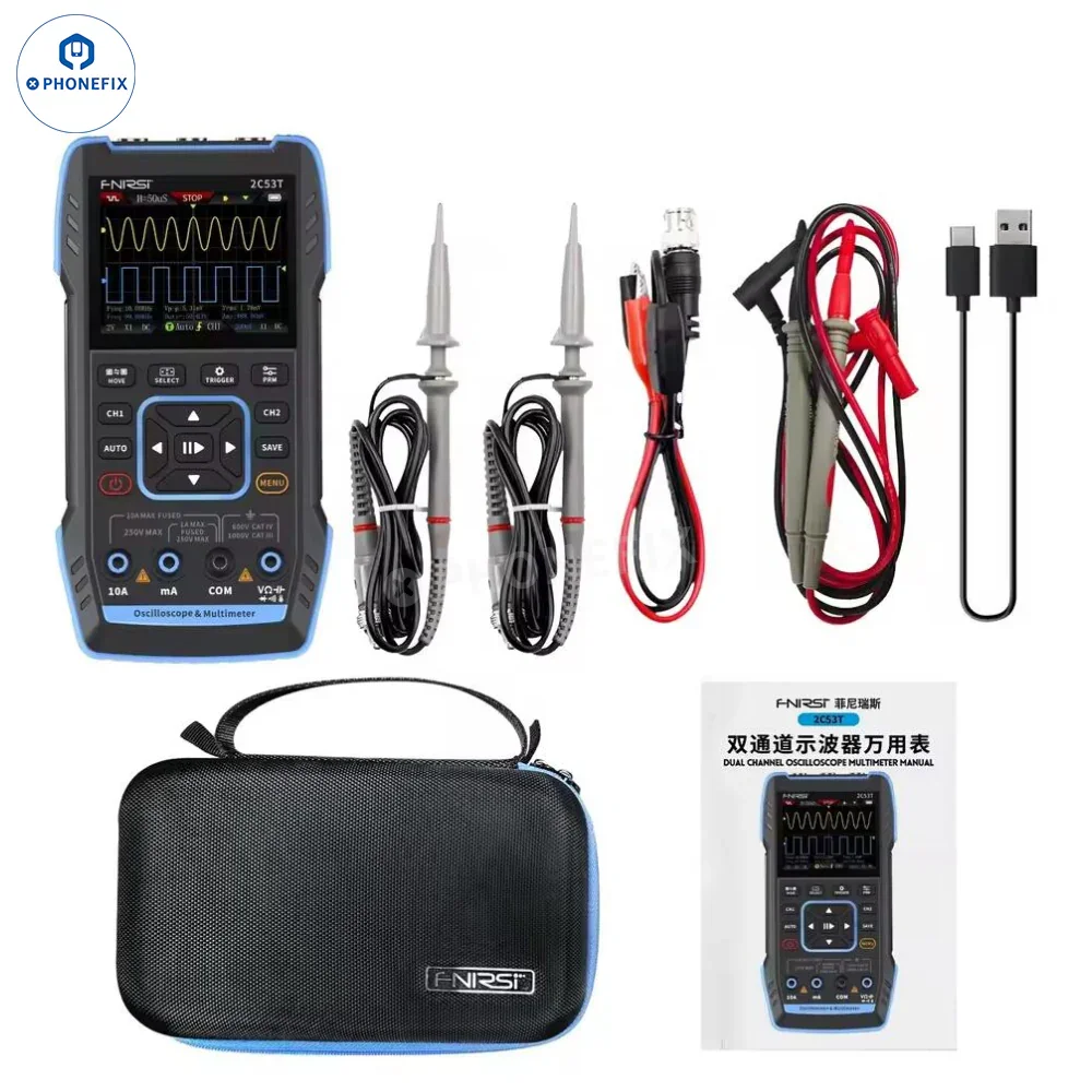 FNIRSI 2C23T 2C53T Portable Digital Multimeter 3 In 1 Signal Generator - Image 13