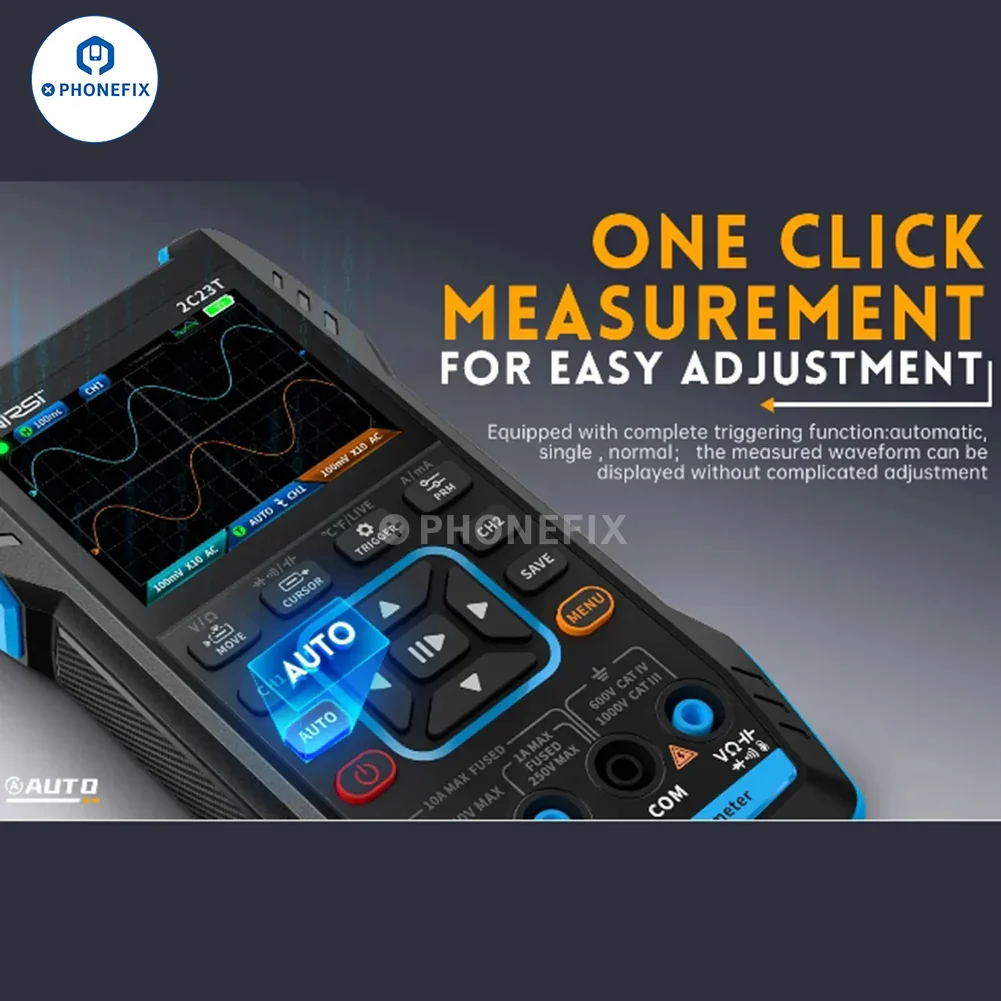 FNIRSI 2C23T 2C53T Portable Digital Multimeter 3 In 1 Signal Generator - Image 4