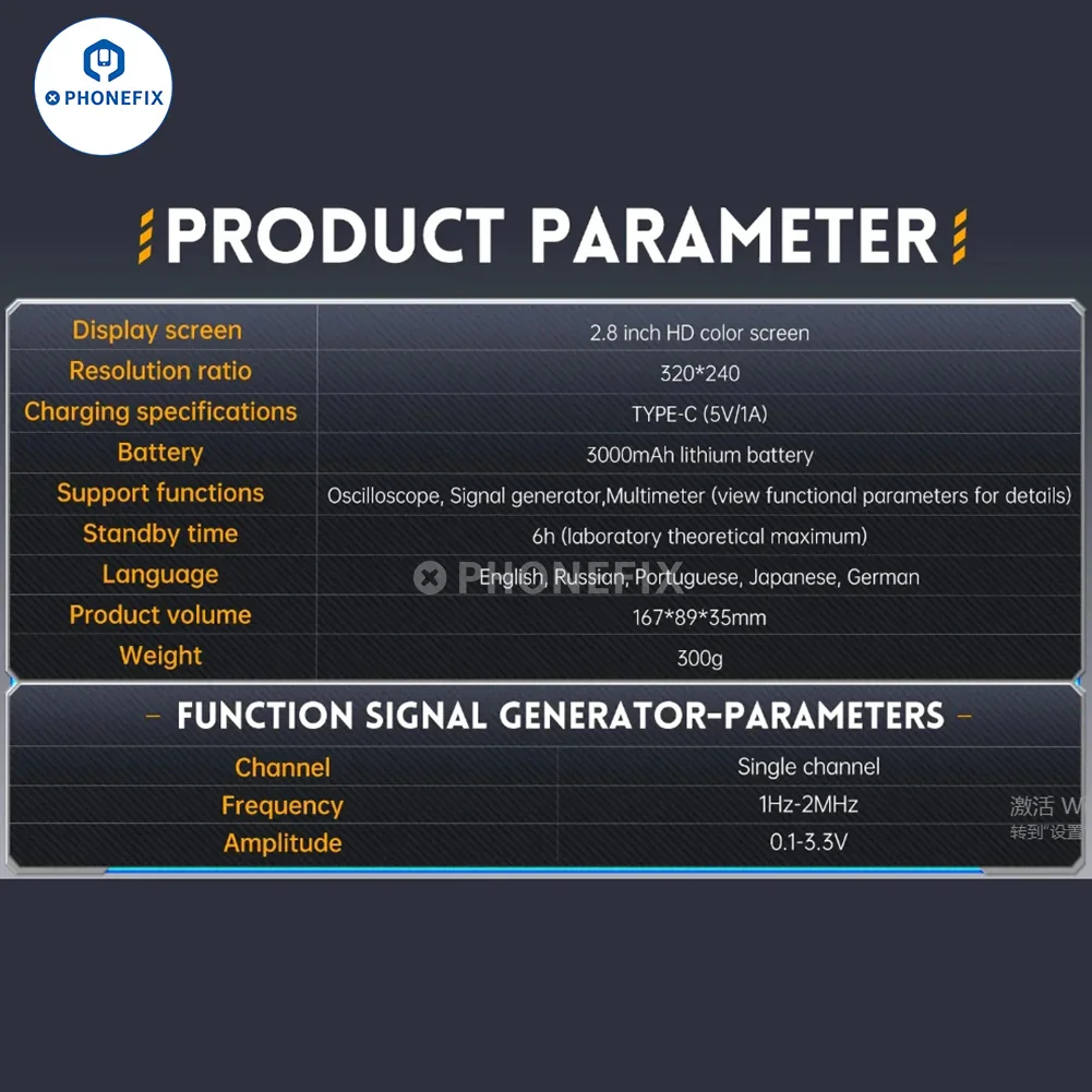 FNIRSI 2C23T 2C53T Portable Digital Multimeter 3 In 1 Signal Generator - Image 8