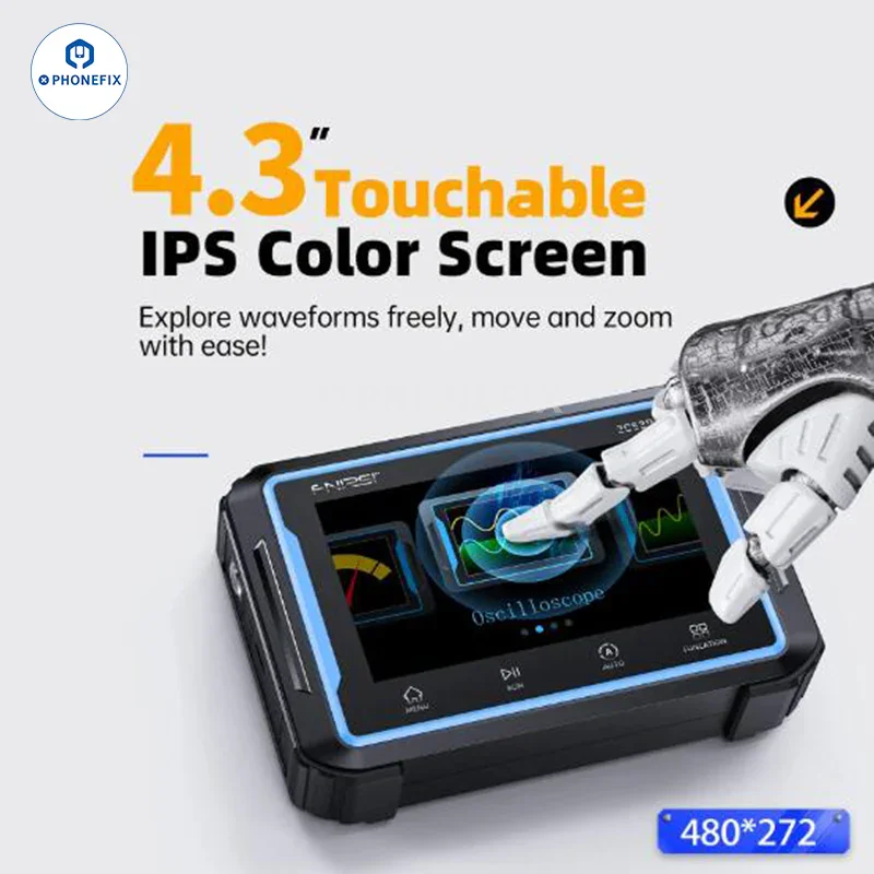 FNIRSI 2C53P 3 IN 1 Dual Channel Touch Screen Digital Oscilloscope - Image 4