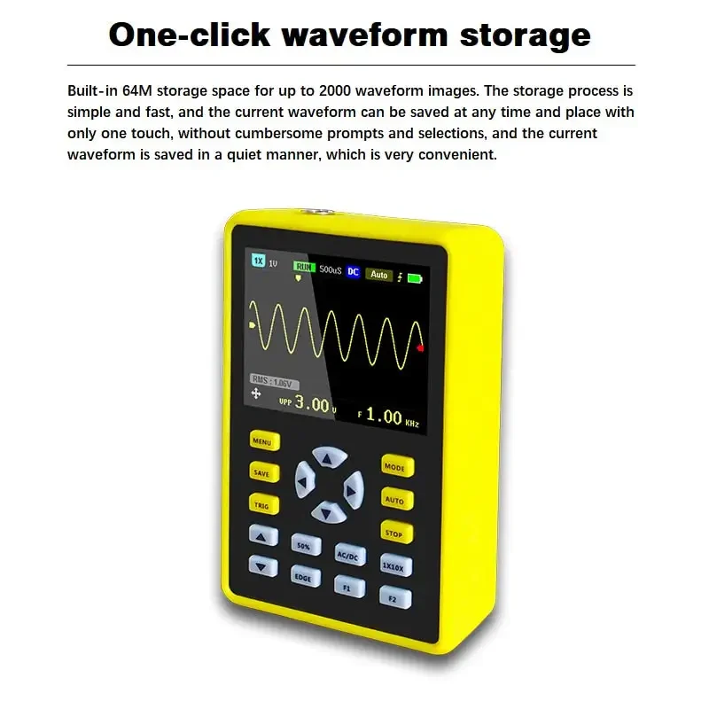 FNIRSI-5012H Anti-Burn Digital Oscilloscope Support Waveform Storage - Image 3