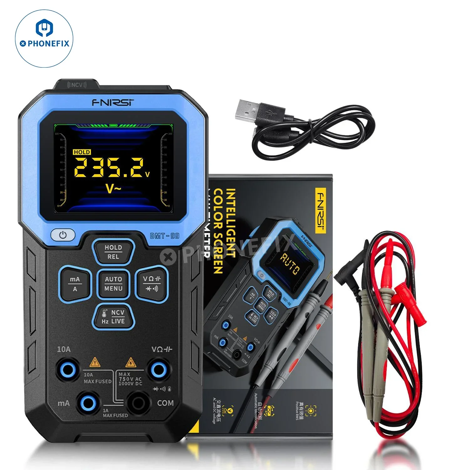 FNIRSI DMT-99 Digital Multimeter Smart Voltmeter Ammeter Tester - Image 3