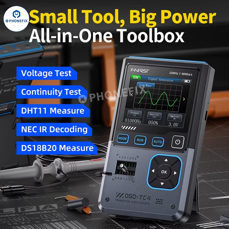 FNIRSI DSO-TC4 3-IN-1 Digital Oscilloscope Transistor Tester - Image 2
