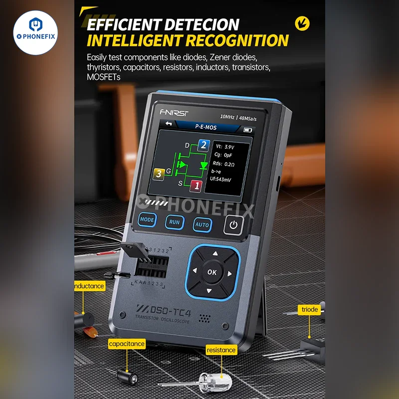 FNIRSI DSO-TC4 3-IN-1 Digital Oscilloscope Transistor Tester - Image 3