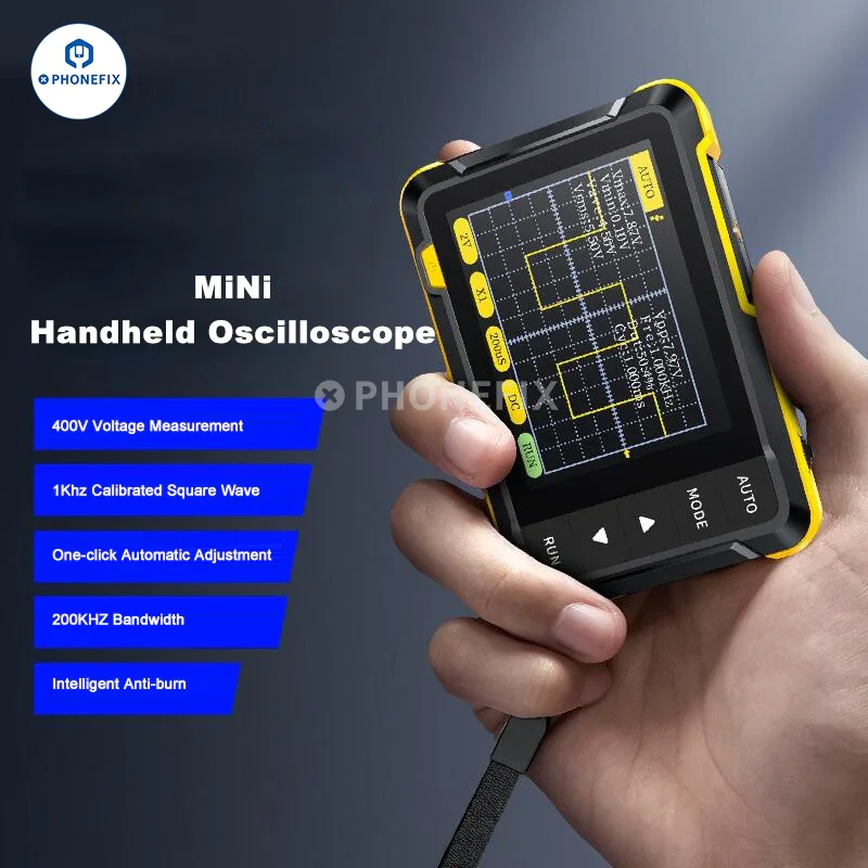 FNIRSI DSO152 2.5MS/s 200KHz Mini Handheld Digital Oscilloscope - Image 4