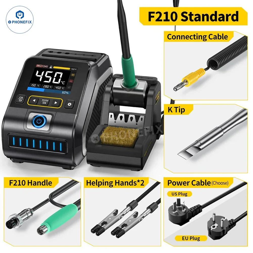 FNIRSI DWS-200 200W Soldering Station With T210 T245 Handle - Image 2
