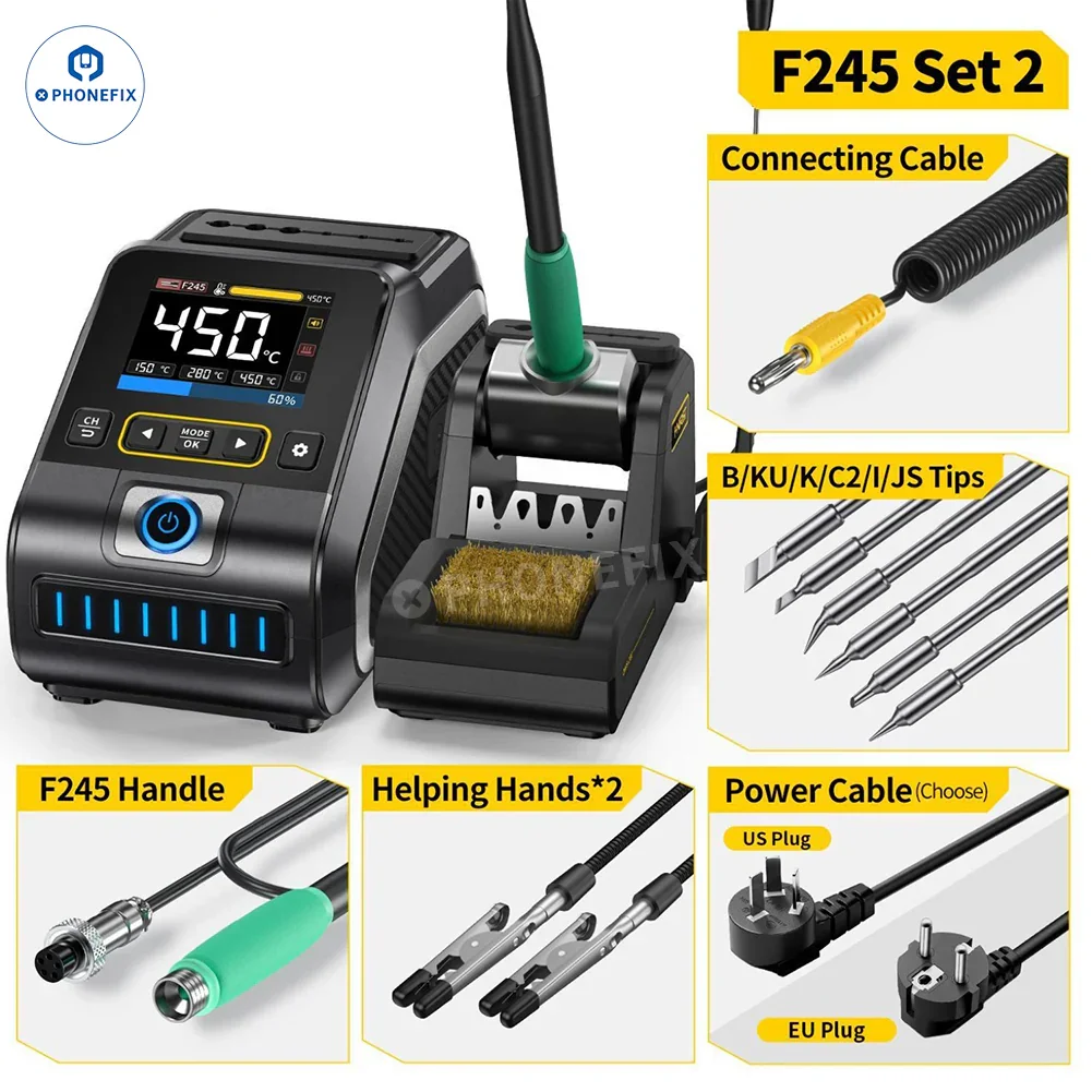 FNIRSI DWS-200 200W Soldering Station With T210 T245 Handle - Image 4