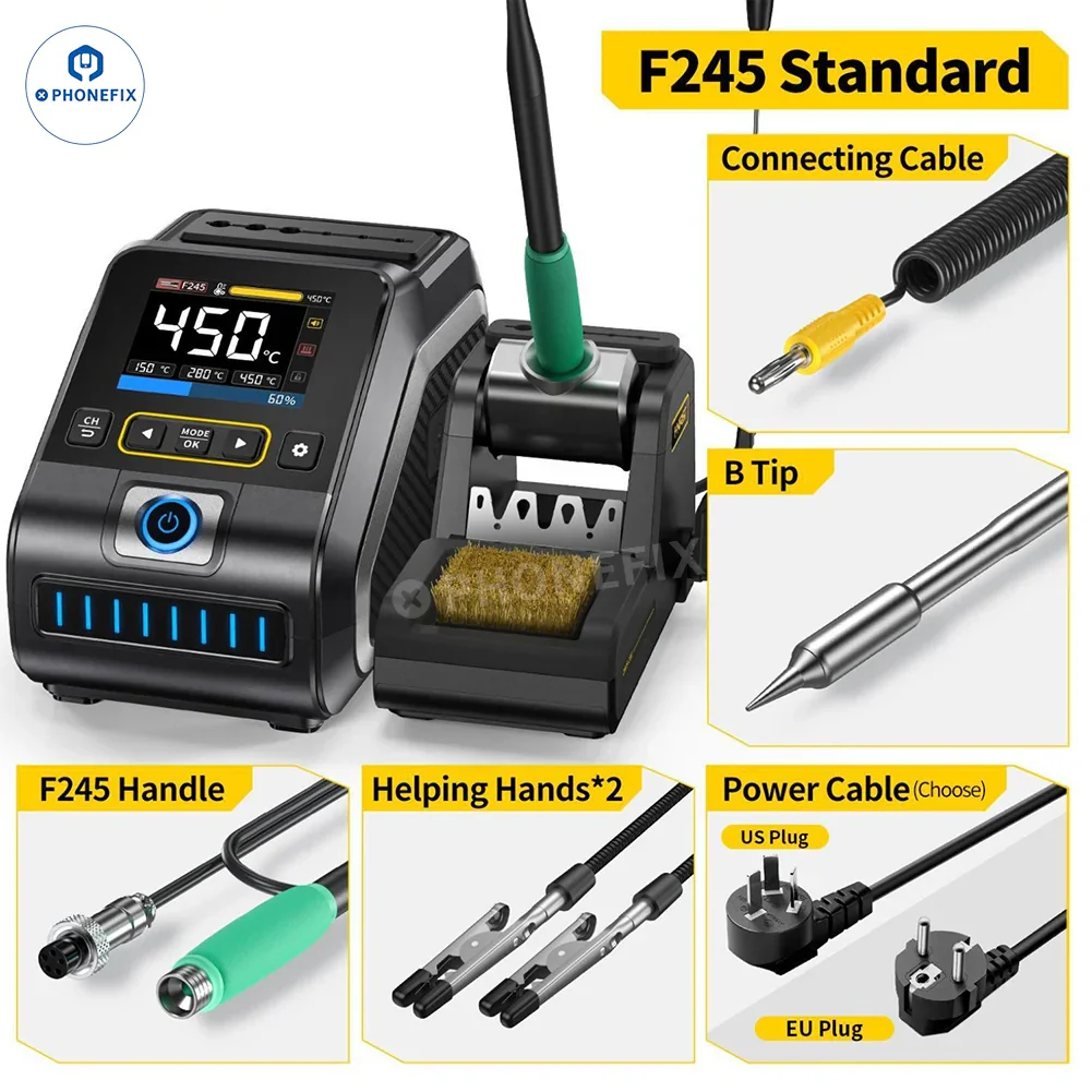 FNIRSI DWS-200 200W Soldering Station With T210 T245 Handle - Image 5