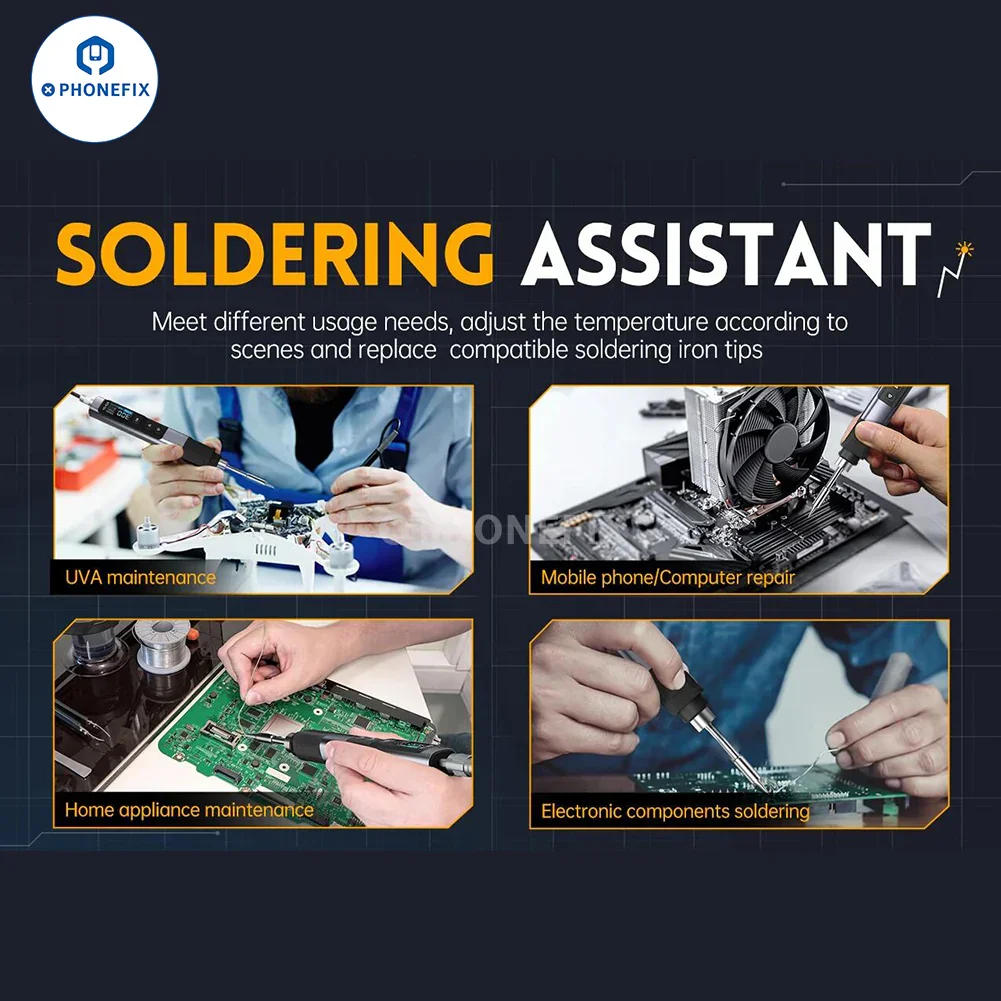 FNIRSI HS-02 100W Soldering Iron Adjustable Constant Temperature - Image 11
