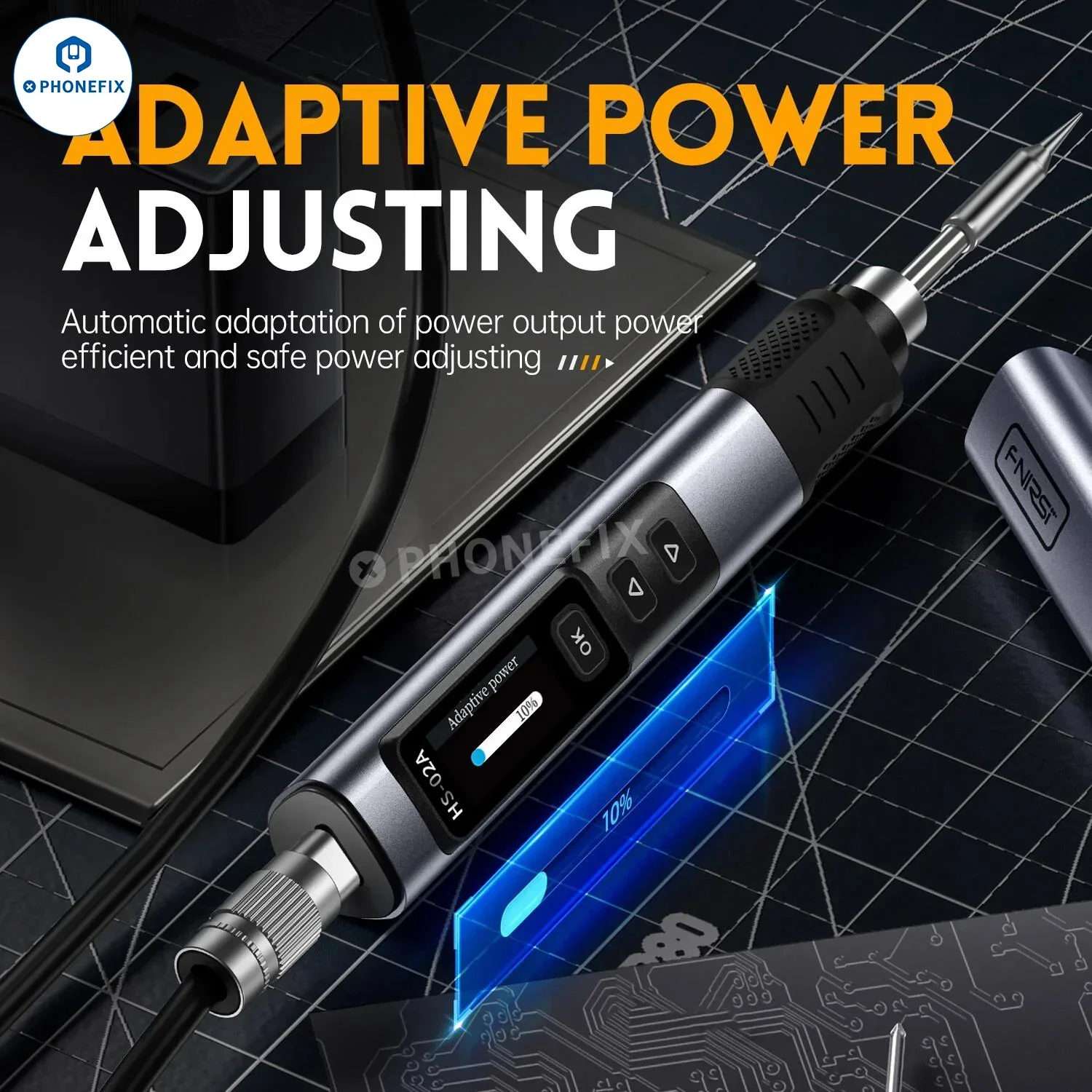 FNIRSI HS-02 100W Soldering Iron Adjustable Constant Temperature - Image 2