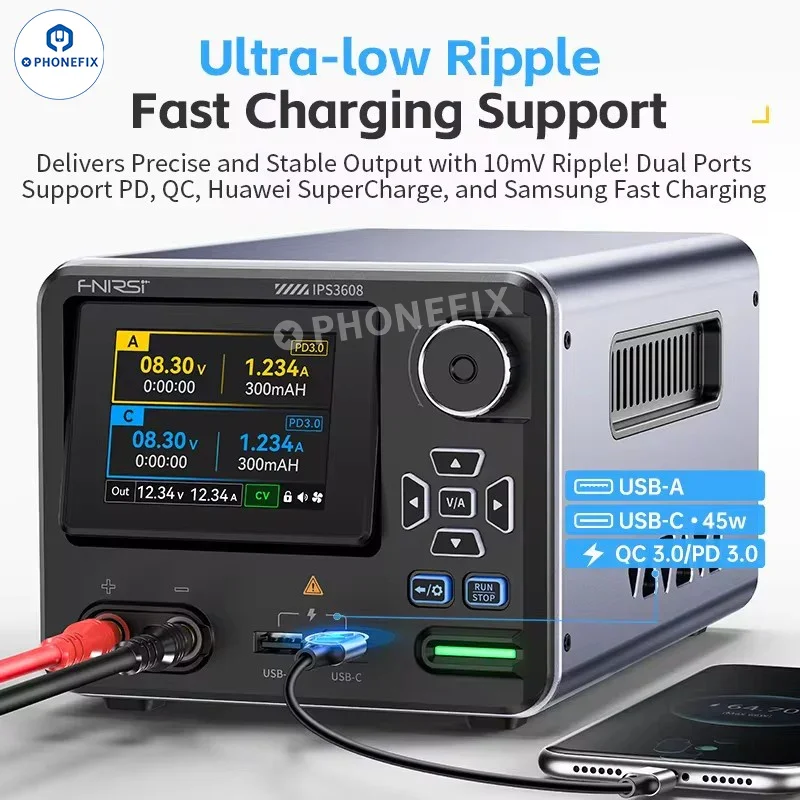 FNIRSI IPS3608 36V 8A Adjustable CNC DC Regulated Power Supply - Image 2