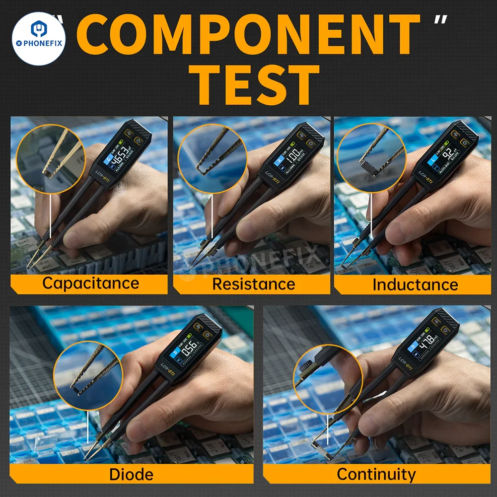 FNIRSI LC1020E LCR-ST1 Mini Digital Tweezers Bridge LCR ESR Tester - Image 8