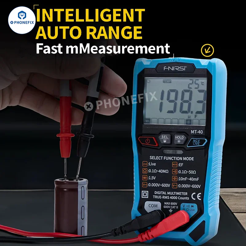 FNIRSI MT-40 Intelligent Multimeter Auto-Range Anti-burning - Image 4