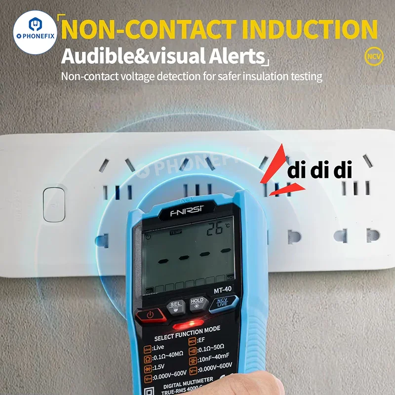 FNIRSI MT-40 Intelligent Multimeter Auto-Range Anti-burning - Image 6