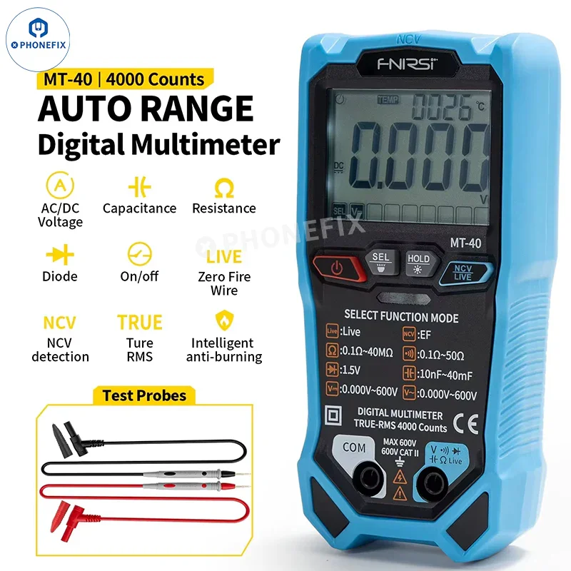 FNIRSI MT-40 Intelligent Multimeter Auto-Range Anti-burning - Image 7