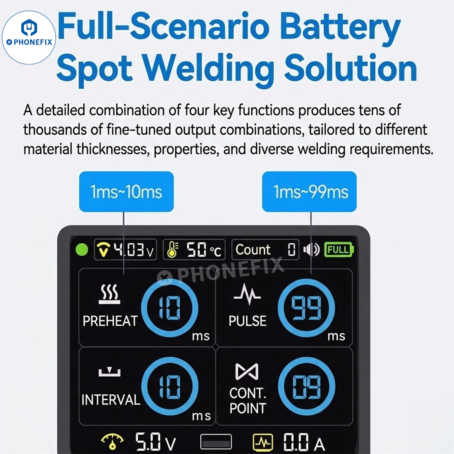 FNIRSI SWM-20 Spot Welding Machine for DIY Battery Replacement - Image 3