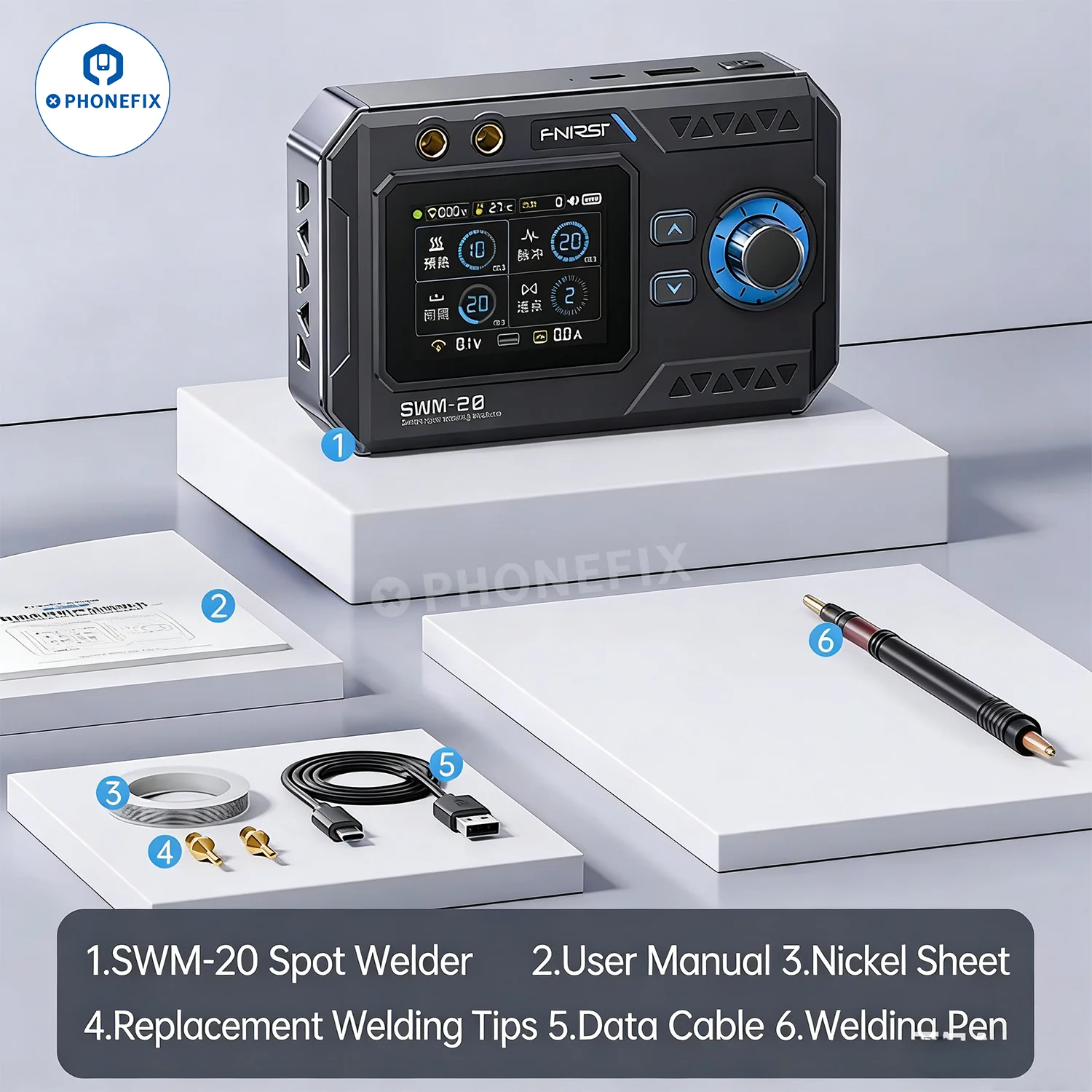 FNIRSI SWM-20 Spot Welding Machine for DIY Battery Replacement - Image 4