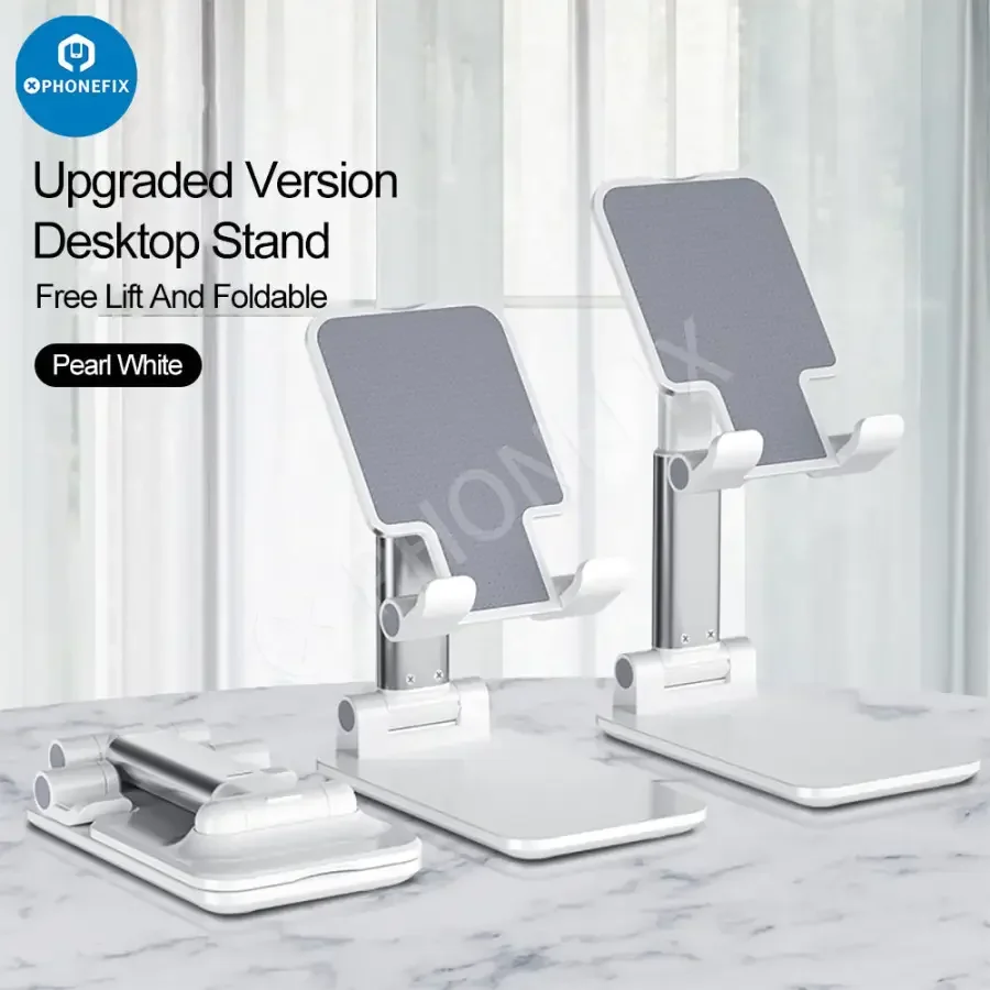 Foldable Tablet Phone Holder Stand Aluminum Alloy Desktop Bracket - Image 19