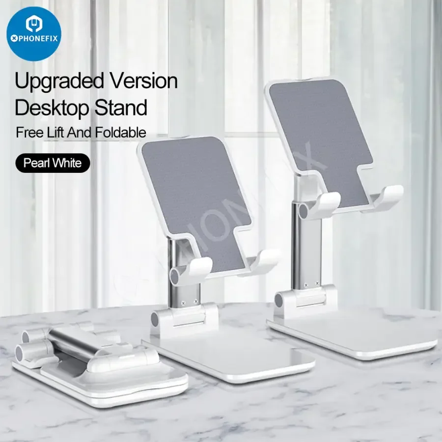 Foldable Tablet Phone Holder Stand Aluminum Alloy Desktop Bracket - Image 3