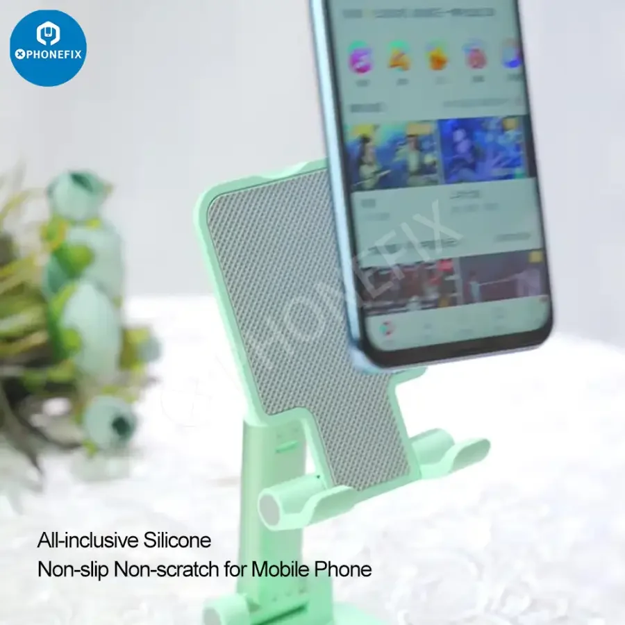 Foldable Tablet Phone Holder Stand Aluminum Alloy Desktop Bracket - Image 4