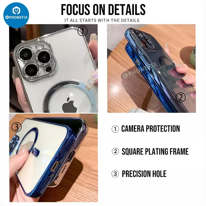 For iPhone 12-15 Pro Max Clear Case with MagSafe Apple - Image 8
