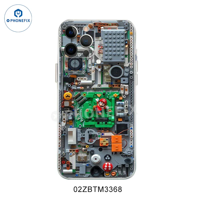 For iPhone 12-16 Pro Max Creative Mario Cartoon Transparent Phone Case - Image 11
