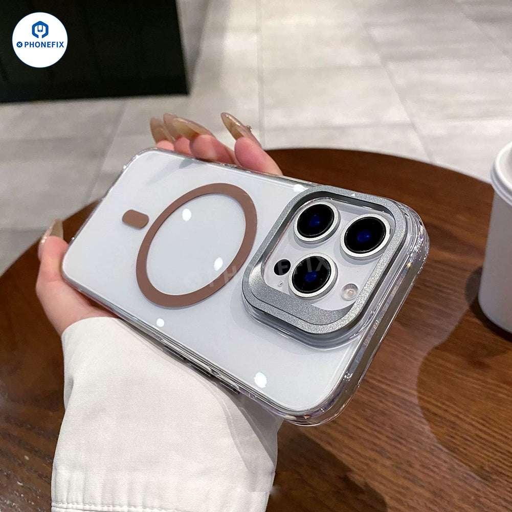 For iPhone 13-17 Clear Case with MagSafe Metal Camera Ring Stand - Image 7