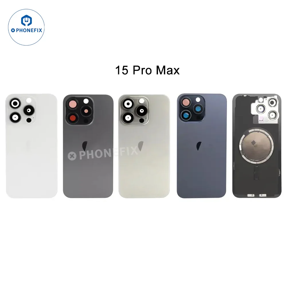 For iPhone 14-16 Pro Max Back Cover Glass With Magsafe Magnet - Image 5