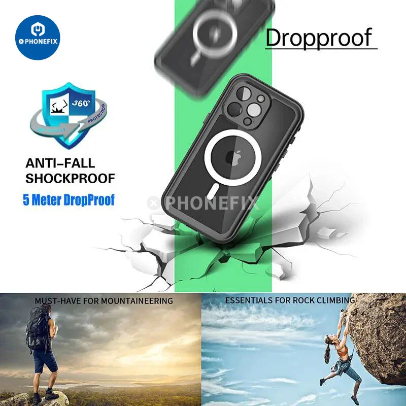 For iPhone 15 Series Full Body Waterproof Protective Phone Case - Image 6