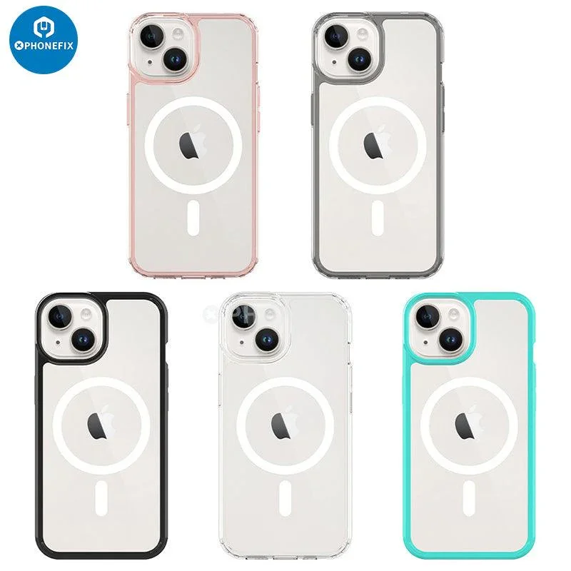 For iPhone 15 Series Magsafe Case Full Cover Shockproof Airbag