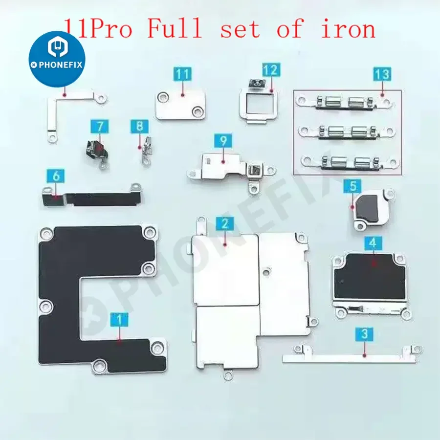 For iPhone 6-13 Pro Max Inner Small Parts Iron Metal Bracket Shield - Image 12
