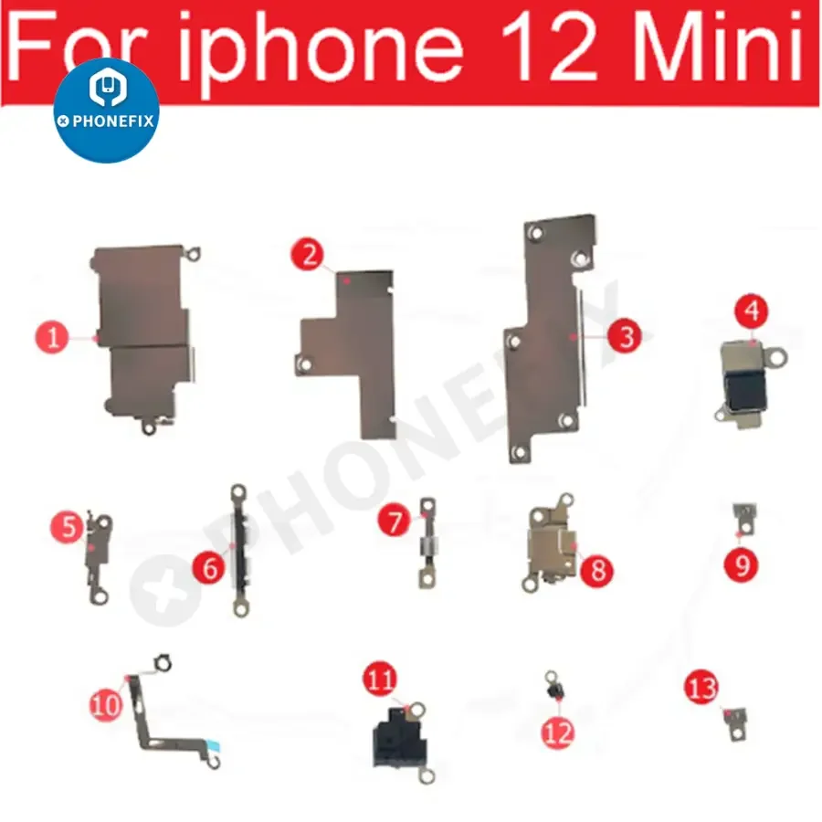 For iPhone 6-13 Pro Max Inner Small Parts Iron Metal Bracket Shield - Image 14